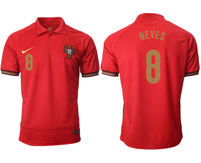 Men 2021 Europe Portugal home AAA version #8 soccer jerseys